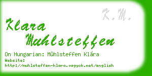 klara muhlsteffen business card